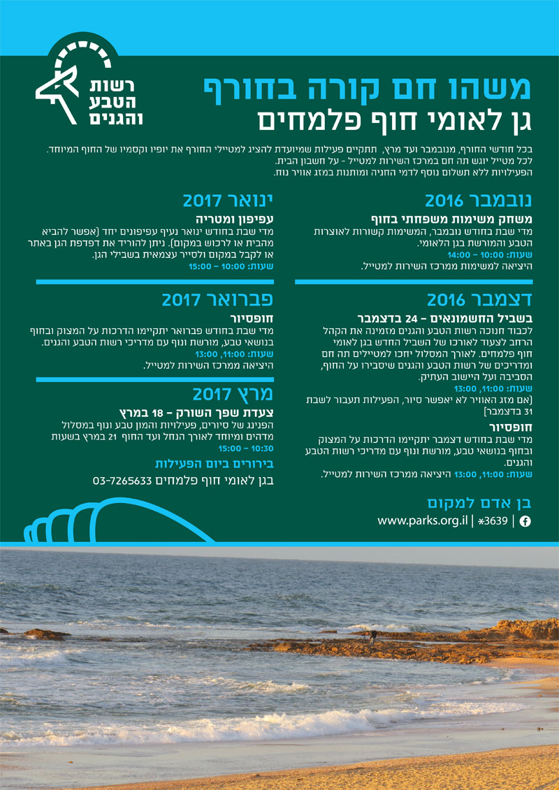 משהו חם קורה בחורף - אירועי גן לאומי חוף פלמחים